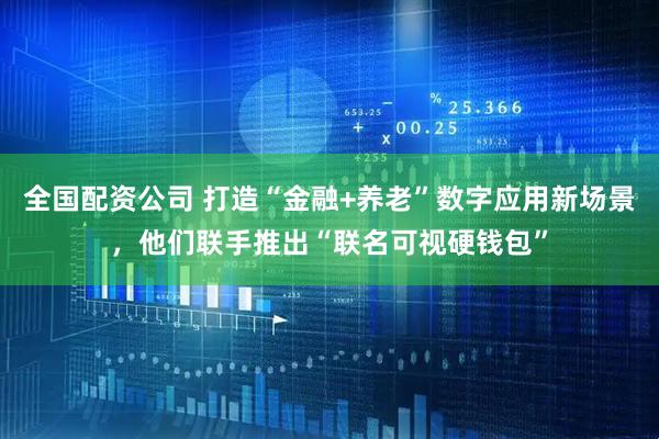 全国配资公司 打造“金融+养老”数字应用新场景，他们联手推出“联名可视硬钱包”