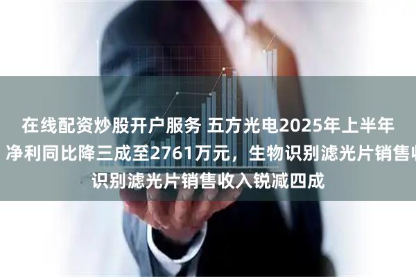 在线配资炒股开户服务 五方光电2025年上半年增收不增利，净利同比降三成至2761万元，生物识别滤光片销售收入锐减四成